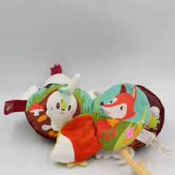 Doudou eveil vibrant oiseau poule rouge John LILLIPUTIENS