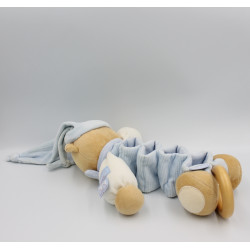 Doudou musical accordéon ours bleu blanc blue KALOO