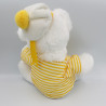 Peluche ours blanc jaune rayé GIORGIO BEVERLY HILLS 2015