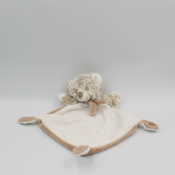 Doudou plat ours beige marron blanc TEX BABY