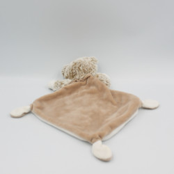 Doudou plat ours beige marron blanc TEX BABY