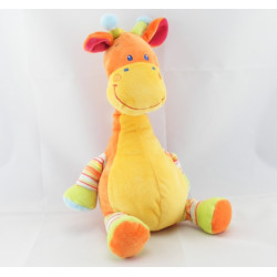 Doudou musical Girafe jaune orange MOTS D'ENFANTS