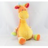 Doudou musical Girafe jaune orange MOTS D'ENFANTS