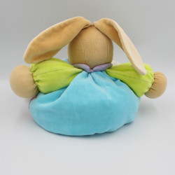 Doudou lapin patapouf bleu vert blanc rouge bougies KALOO