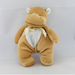 Doudou hippopotame marron ventre blanc BENGY