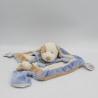 Doudou et compagnie plat chien bleu beige blanc J'aime Maman Papa