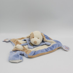 Doudou et compagnie plat chien bleu beige blanc J'aime Maman Papa