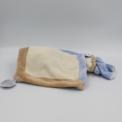 Doudou et compagnie plat chien bleu beige blanc J'aime Maman Papa