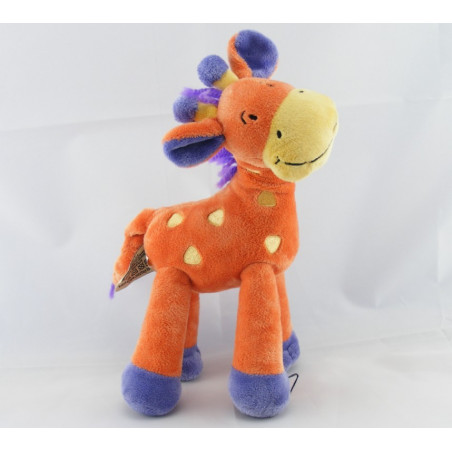 Doudou Girafe orange violet NICOTOY