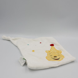 Doudou Plat Winnie l'Ourson Blanc anniversaire étoiles DISNEY BABY