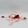 Doudou et compagnie plat souris rose rouge blanc Clementine