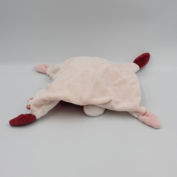Doudou et compagnie plat souris rose rouge blanc Clementine