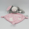 Doudou plat luminescent lapin ours gris rose blanc étoiles MOTS D'ENFANTS