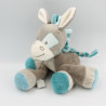 Doudou musical âne cheval gris bleu Gaston et Cyril NATTOU