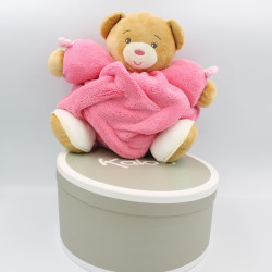 Doudou ours plume beige rose framboise KALOO