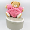 Doudou ours plume beige rose framboise KALOO