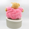 Doudou ours plume beige rose framboise KALOO