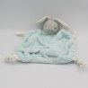 Doudou plat lapin plume bleu Aqua KALOO