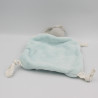 Doudou plat lapin plume bleu Aqua KALOO