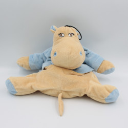 Doudou range pyjama hippopotame beige bleu COOPER