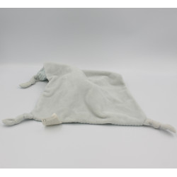 Doudou plat koala bleu blanc gris rayé