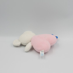 Doudou souris blanche rose hochet LUMINOU