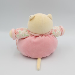 Doudou chat patapouf rose fleurs Lilirose KALOO