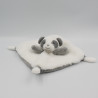 Doudou plat panda gris blanc BABY NAT