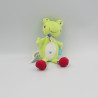 Doudou musical grenouille verte rose pois Babysun