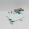 Doudou plat ane cheval gris bleu Gaston et Cyril NATTOU