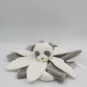 Doudou et compagnie plat panda collector blanc gris étoiles