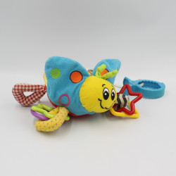 Doudou eveil insecte coccinelle papillon rouge bleu jaune vert hochet LGRI