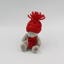 Mini Doudou ours gris bonnet rouge Noël ME TO YOU
