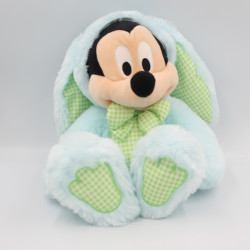Peluche Mickey en lapin bleu vert vichy DISNEY STORE