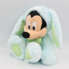 Peluche Mickey en lapin bleu vert vichy DISNEY STORE