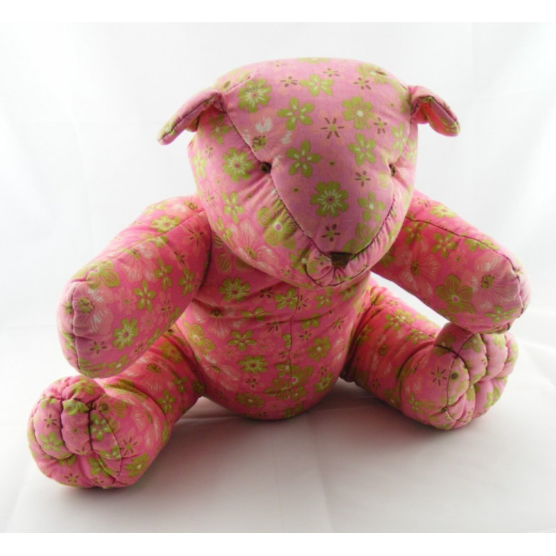 Doudou ours tissu bleu avec étoiles VERTBAUDET