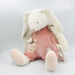 Doudou eveil lapin blanc rose Myrtille et Capucine MOULIN ROTY