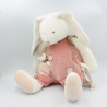 Doudou eveil lapin blanc rose Myrtille et Capucine MOULIN ROTY
