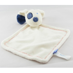 Doudou plat blanc chien cocard SUCRE D'ORGE 