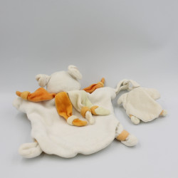 Doudou et compagnie plat souris arlequin col orange vert jaune maman