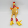 Doudou poule jaune orange aux longues pattes LES PETITES MARIE