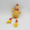Doudou poule jaune orange aux longues pattes LES PETITES MARIE