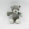 Doudou attache tétine ours gris bleu Jules NATTOU
