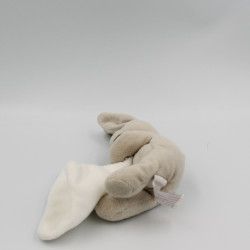 Doudou et compagnie lapin gris beige mouchoir blanc Douce Nuit