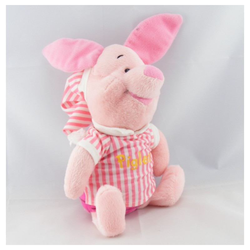 Doudou cochon Porcinet en pyjama mauve DISNEY NICOTOY