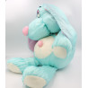 Peluche chien bleu rose blanc en toile gros Poutoux JUMBO LOVE