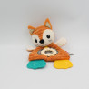 Doudou plat renard orange dentition INFANTINO