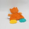 Doudou plat renard orange dentition INFANTINO