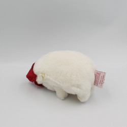 Doudou hérisson blanc bonnet rouge noël TARTINE ET CHOCOLAT