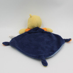 Doudou plat Winnie l'Ourson bleu orange nuages DISNEY NICOTOY